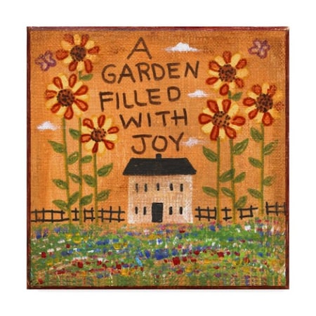 Cheryl Bartley 'A Garden Filled With Joy' Canvas Art,18x18